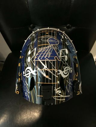 ST LOUIS BLUES TEAM SIGNED GOALIE HOCKEY MASK HELMET 2019 STANLEY CUP CHAMPS 4