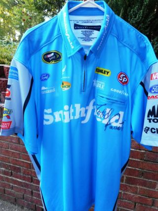 Todd Parrott Autographed Smithfield/richard Petty Race Day Pit Crew Shirt - 3xl