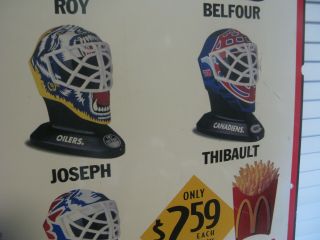 McDonald ' s 1996 Hockey Goalie Mask advertising sign EXTREMELY RARE 6