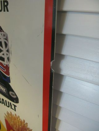 McDonald ' s 1996 Hockey Goalie Mask advertising sign EXTREMELY RARE 8