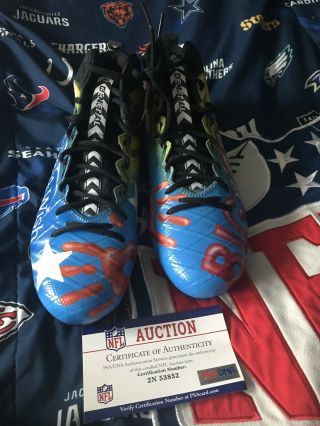 Lerentee Mccray Nfl Game Issued My Cause My Cleats Jacksonville Jaguars Lb W/coa