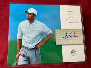 Tiger Woods 2004 Sp Signature Golf Autographed Signs Of A Champion