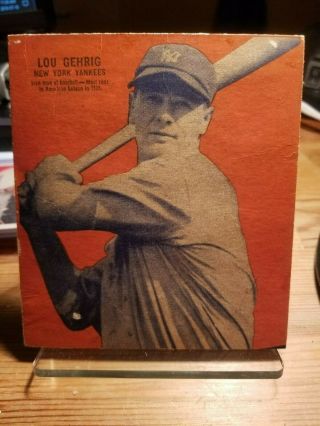 1936 Wheaties Lou Gehrig York Yankees Baseball Panel Card