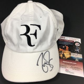 Roger Federer Signed Autographed Hat Tennis Rf Nike Wimbledon French Us Jsa