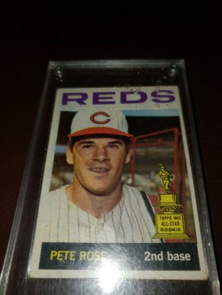 Pete Rose 1964 Cincinatti Reds Topps 1963 All - Star Rookie Baseball Card 125
