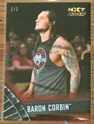 2016 Topps Wwe Nxt Baron Corbin Red Parallel Card ’d 1/1