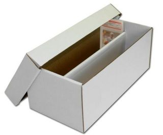 One Bcw Baseball / Trading Card 2 - Row Graded Shoe Box Cardboard Storage