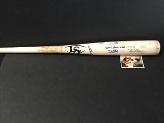 Kevin Newman Pittsburgh Pirates Autographed Signed 2017 Game Un - Cracked Bat 2