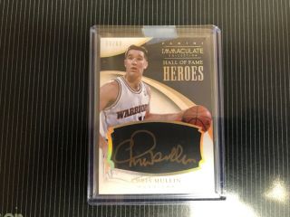 Chris Mullin 2013/2014 Panini Immaculate Gold Auto Hall Of Fame Heroes 39/60