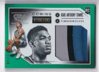 2015 - 16 Karl - Anthony Towns /15 Rc Patch Panini Rookie Gala Timberwolves
