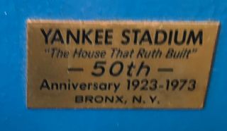 Stadium Seat 1923 - 1973 Yankee Anniversary Seat 9 Bronx,  NY. 6