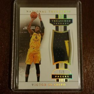 2018 - 19 National Treasures Victor Oladipo Treasured Tags 7/9 Sp Indiana Pacers
