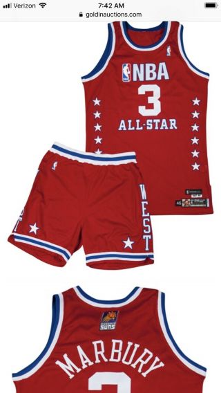 Authentic Stephon Marbury Game Issued 2003 All Star Game Jersey 5