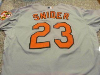 Travis Snider 2015 Baltimore Orioles Team Issued/game Away Jersey Rare