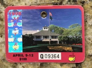 1998 Masters Augusta National Golf Club Badge Ticket Mark O 