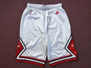 Vintage Chicago Bulls Basketball Shorts Youth Xl White Red 90 