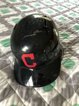 Yan Gomes Game Worn 2017 Postseason Helmet,  Cleveland Indians,  Mlb Auth