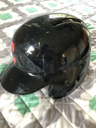 Yan Gomes Game Worn 2017 Postseason Helmet,  Cleveland Indians,  MLB Auth 2