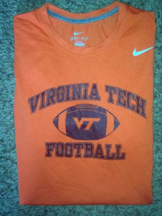 Nike Virginia Tech Hokies Football Team Issued Worn Shirt Xxl