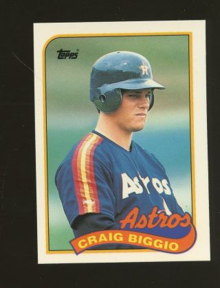 1989 Bowman Tiffany 49 Craig Biggio Astros Rc Rookie Hof