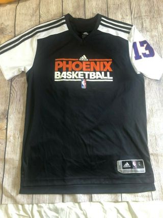 Phoenix Suns Authentic Adidas Warmup Team Issued Shirt Steve Nash 13 Size L