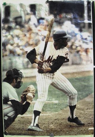 Willie Mays Ny Mets Poster 1972 Studio One Si Sports Illustrated 6n2 24 X 36 In.