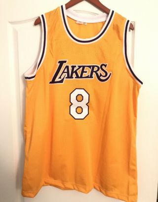 KOBE BRYANT Signed Jersey Los Angeles Lakers 8 Full Name Authentic PSA/DNA 3