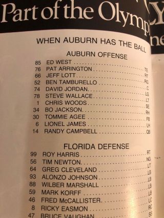 Auburn Tigers Vs Florida Gators Football Program 1983 5