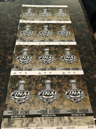 2019 Nhl Stanley Cup - Boston Bruins Vs St Louis Blues Game 7 Ticket Stubs (4)