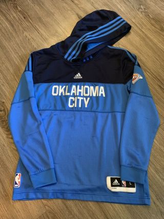 Adidas Nba Oklahoma City Thunder Okc 3 - Stripe Trefoil Pullover Hoodie Youth Lrg