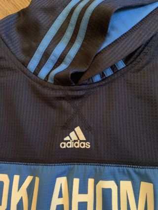 Adidas NBA Oklahoma City Thunder OKC 3 - Stripe Trefoil Pullover Hoodie Youth Lrg 5