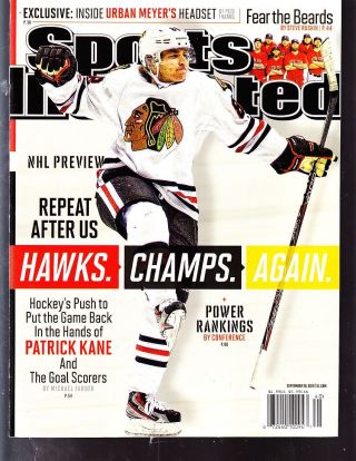 September 30,  2013 Patrick Kane Chicago Blackhawks Sports Illustrated No Label A