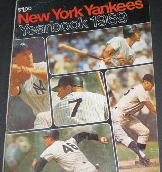 1969 York Yankees Yearbook Mickey Mantle Baseball Memorabilia