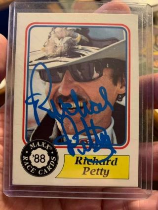 Richard Petty Autograph Signed 1988 Maxx Rookie Card Nascar Racing Champion 43