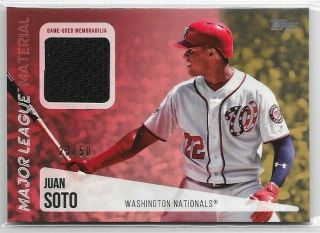 Juan Soto 2019 Topps Series 2 Major League Material Card 