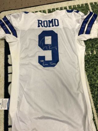 Tony Romo Dallas Cowboys Game Issued Jersey 09 Marks/stains Beckett