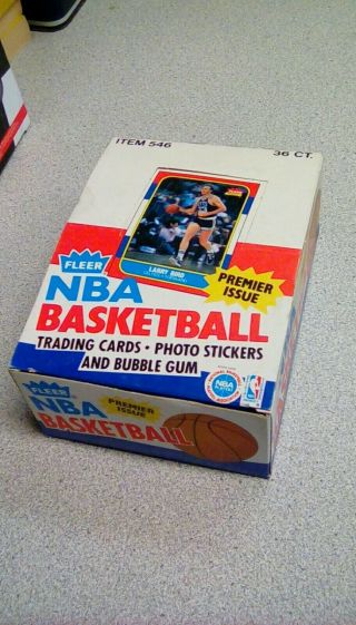 1986 - 87 86 - 87 Fleer Basketball Wax Pack Box - Empty Box -