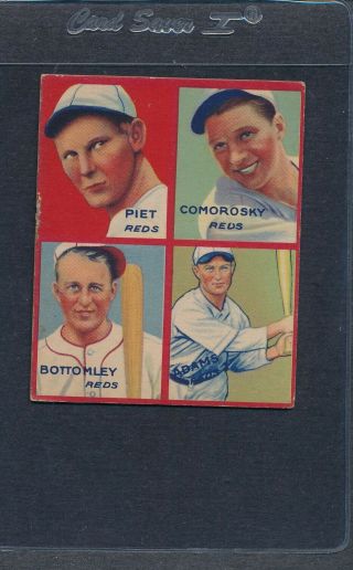 1935 Goudey 4 - In - 1 5 - F Piet/comorosky/bottomley/adams Vg/ex 15