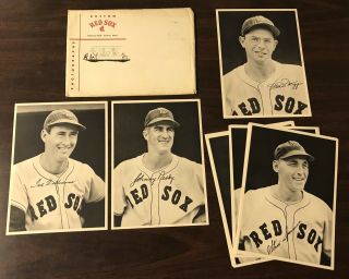 1948 Boston Red Sox Photo Pack Of (25) Players 6” X 8.  5” W/ Envelope