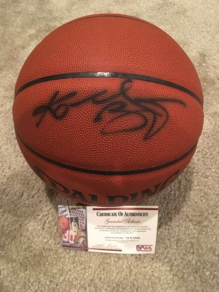 Kobe Bryant Autograph Signed Spalding Nba Basketball Psa Witness Full Signature