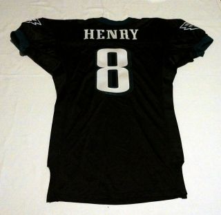 8 Chas Henry Of Philadelphia Eagles Nfl Locker Room Game Issued Jersey