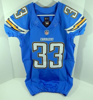 2014 San Diego Chargers Greg Ducre 33 Game Issued Light Powder Blue 2