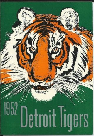 1952 Detroit Tigers Media Guide Press Book/ Program /yearbook - Excellen