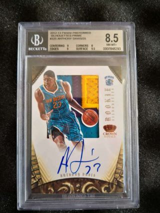 Anthony Davis 2012 - 13 Preferred Silhouettes Rookie Prime Patch Auto Rc 22/25 Rpa