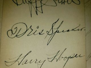 Tris Speaker,  Duffy Lewis,  & Harry Hooper Autographed Red Sox Postcard 3