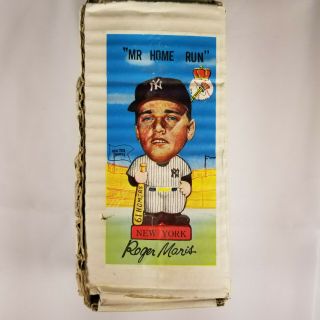 1962 Bobble Head Nodder Roger Maris White Square Base W/box York Yankees