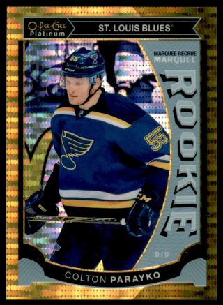2015 - 16 O - Pee - Chee Platinum Marquee Rookies Seismic Gold M24 Colton Parayko /50