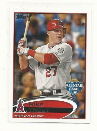 2012 Topps Update All Star Game Us144 Mike Trout Rookie Year Update