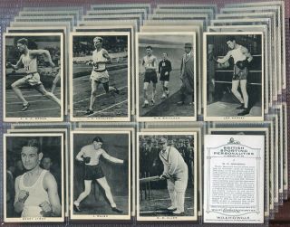 Tobacco Card Set,  Wills,  British Sporting Personalities,  Golf,  Tennis Etc,  1937