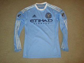 ADIDAS CLIMACOOL NYCFC YORK CITY FC MLS L/S MEN ' S SOCCER JERSEY SMALL 2